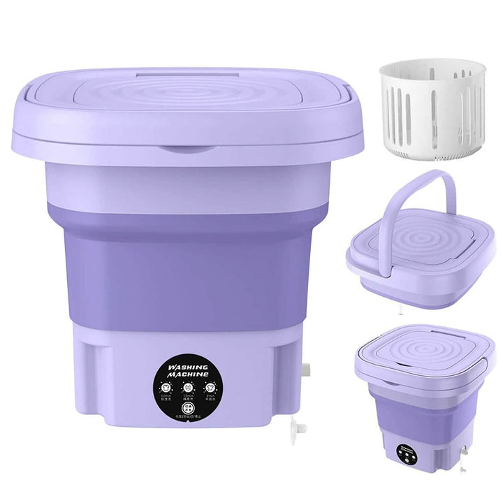 Foldable Laundry Machine with Detachable Drain Basket