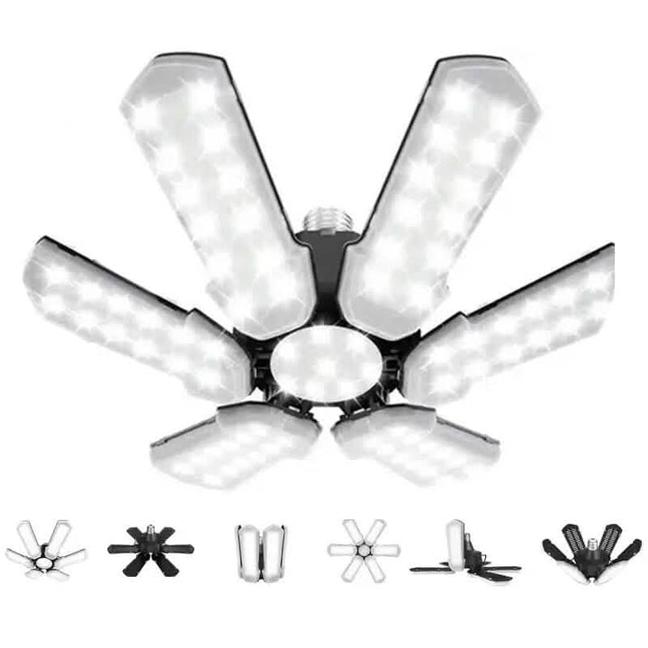 LED Garage Ceiling Lights 150W 15000LM 6500K with 6+1 Deformable Panels