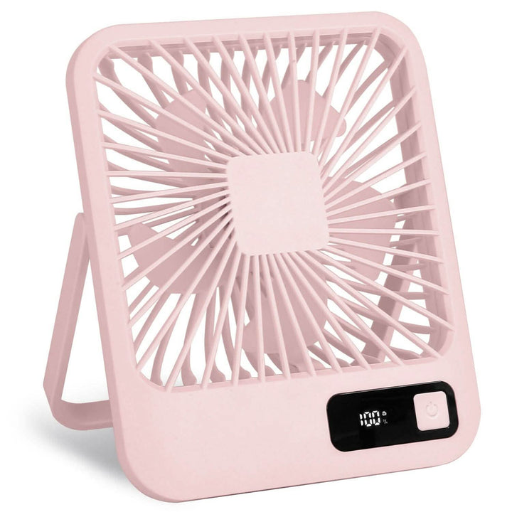 Mini Desktop Cooling Fan Rechargeable Battery Powered with LCD Display