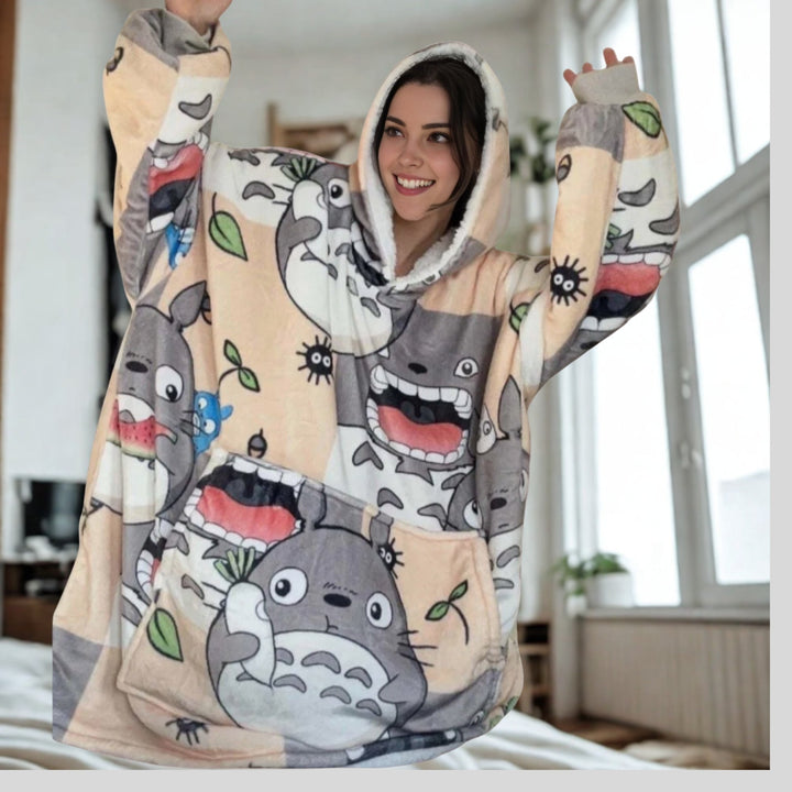 My Neighbor Totoro Wearable Blanket Hoodie for Kids &amp; Adults | OLM Toys