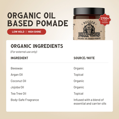Organic Oil Based Pomade
