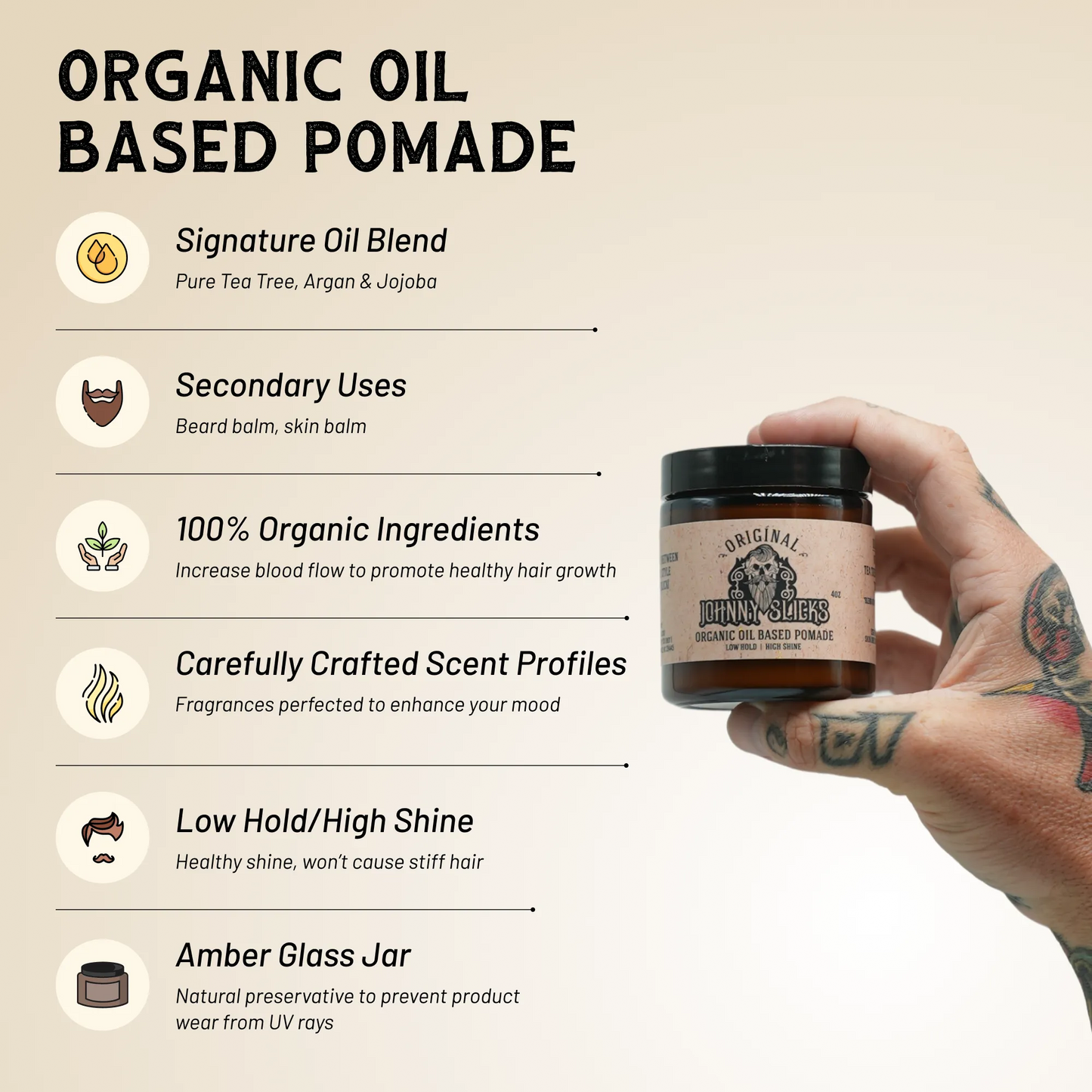 Organic Oil Based Pomade