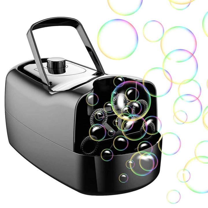 Portable Bubble Blowing Machine  with 2 Speeds Handle 3000-4000 Bubbles Per Minute Plug-In Battery Powered