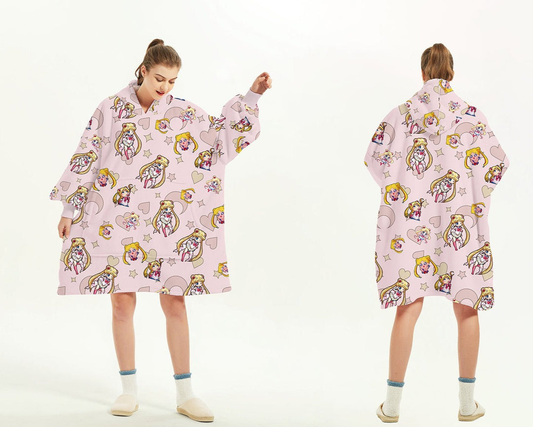 Sailor Moon Wearable Blanket Hoodie for Kids &amp; Adults | OLM Toys
